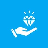 Value Builder Assessment Hand holding a sparkling diamond icon.